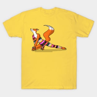 Let's dance! Dancing fox in David-bowie-inspired attire illustration T-Shirt